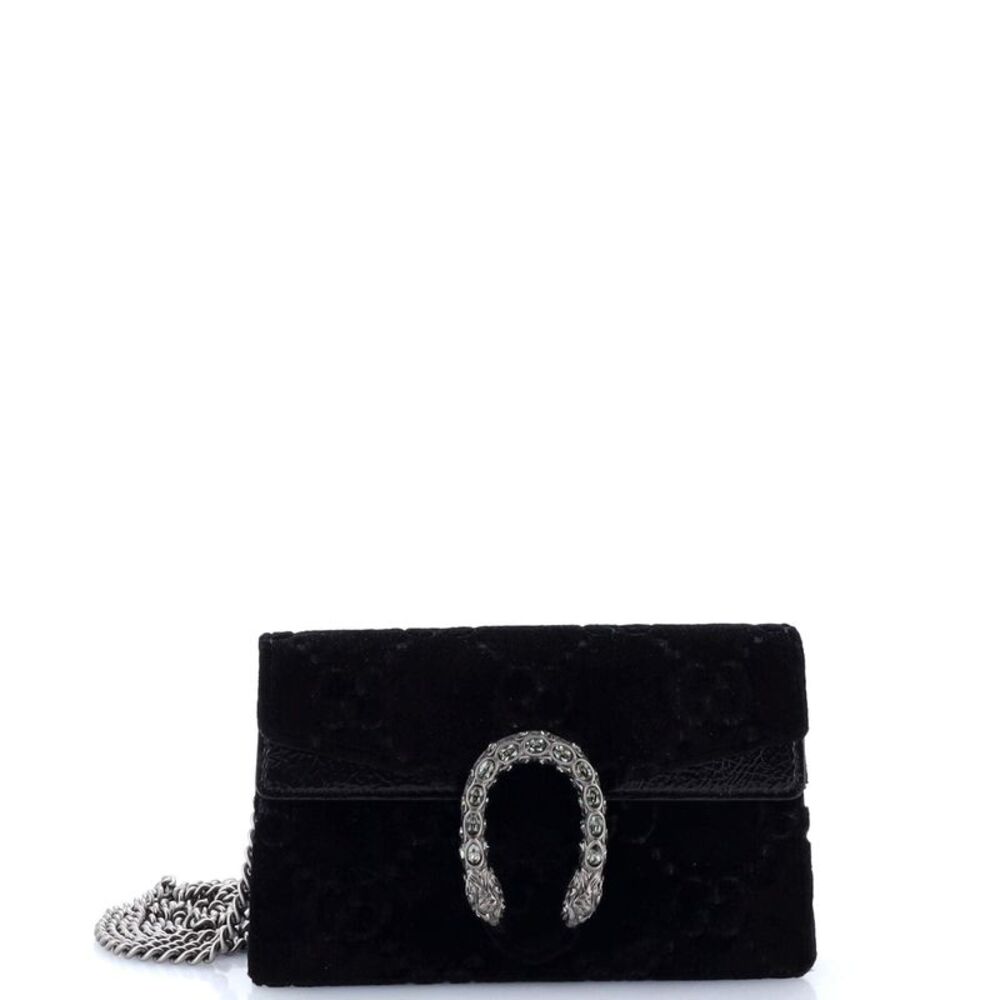 Gucci Black Bag with Silver Chain